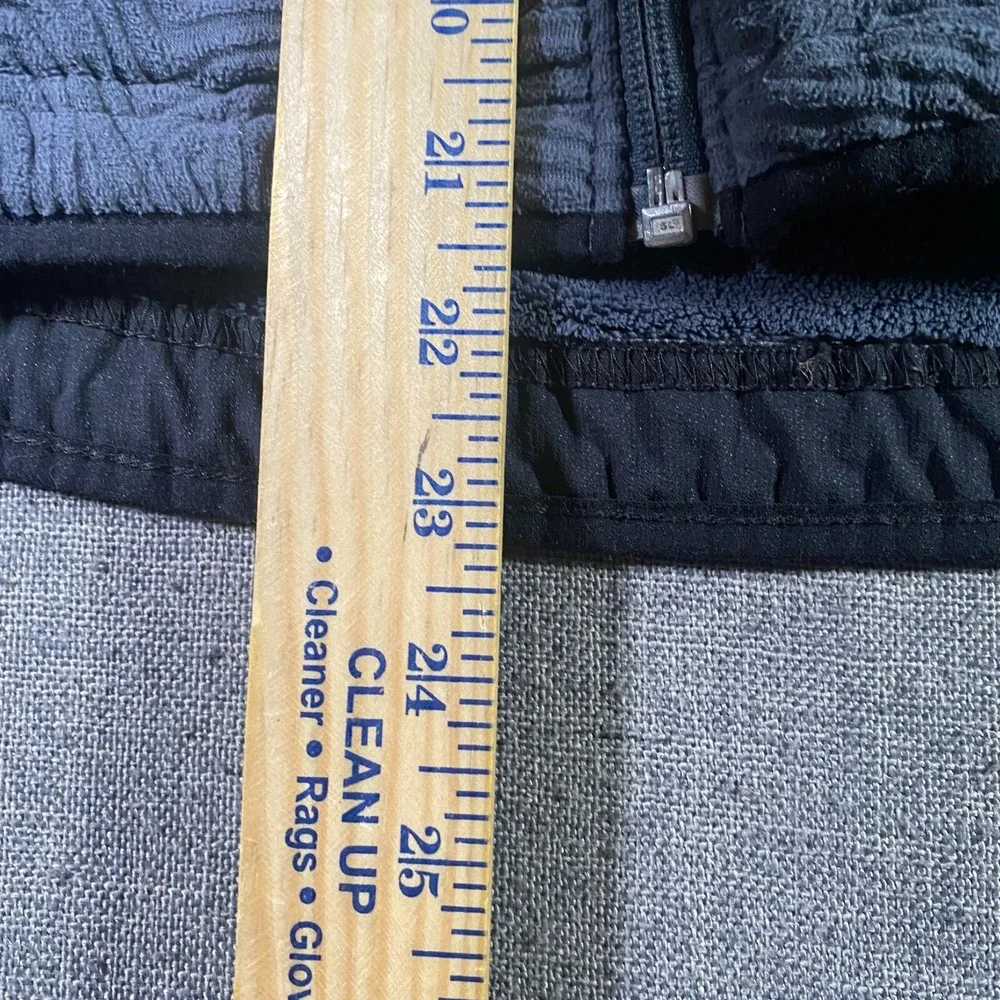 LL Bean Jacket Women Small Petite Grey Textured Full Zip Fleece Lightweight Pile